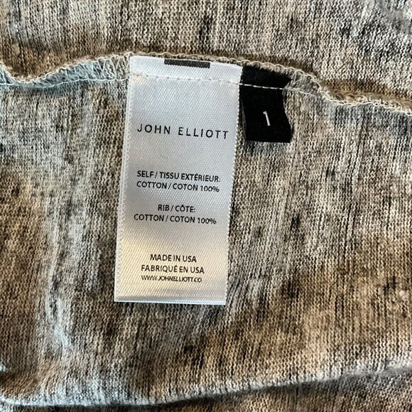 John Elliott Size S 1 T-Shirt Mens Heathered Brown Short Sleeve 100% Cotton - Picture 5 of 6